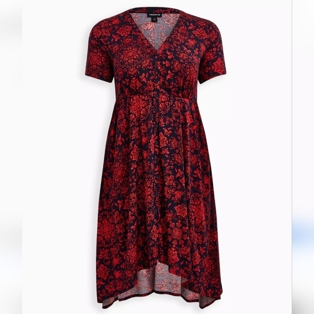 Torrid Midi Challis Shirt Dress size 5X